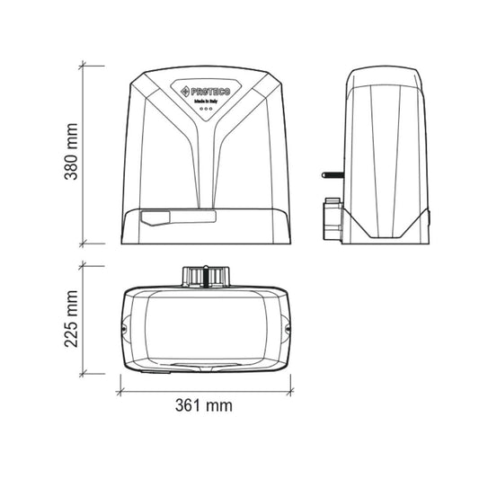 Matrix HS schuifpoortmotor 48V